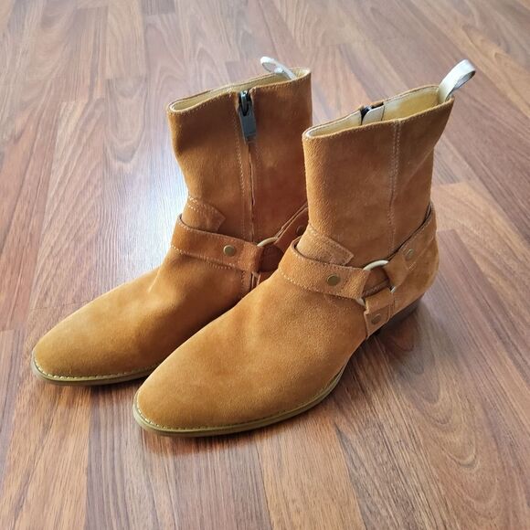 Civil Regime Men’s Tan Leather Suede Chelsea Western Ankle Boots Size 7 Tan New - Picture 11 of 15